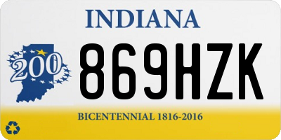 IN license plate 869HZK