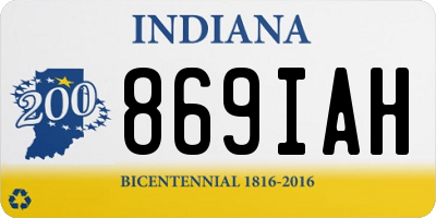 IN license plate 869IAH