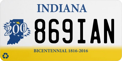 IN license plate 869IAN