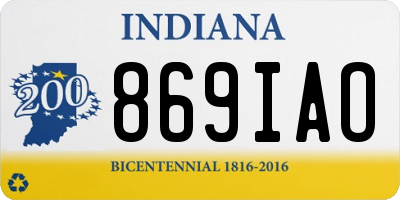 IN license plate 869IAO