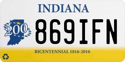 IN license plate 869IFN