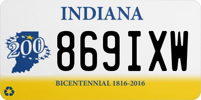 IN license plate 869IXW