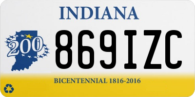 IN license plate 869IZC