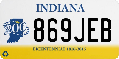 IN license plate 869JEB