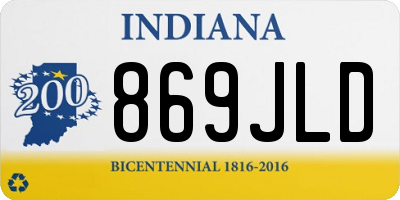 IN license plate 869JLD