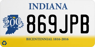 IN license plate 869JPB