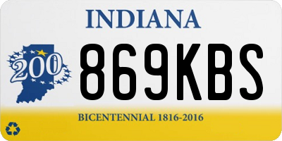 IN license plate 869KBS