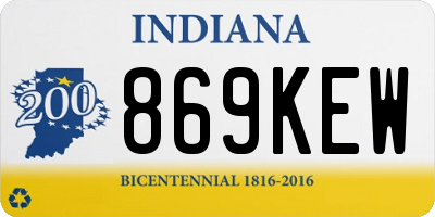 IN license plate 869KEW