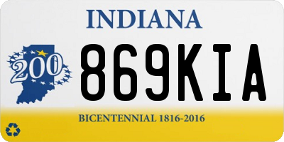 IN license plate 869KIA