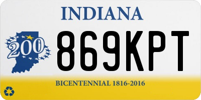 IN license plate 869KPT