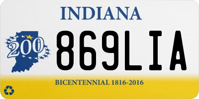 IN license plate 869LIA