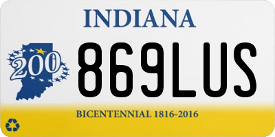 IN license plate 869LUS
