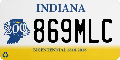 IN license plate 869MLC