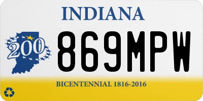 IN license plate 869MPW