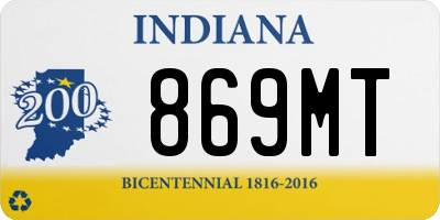 IN license plate 869MT