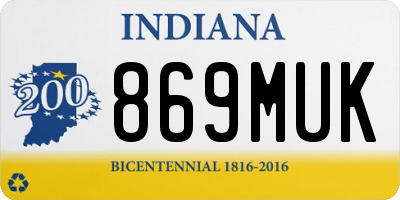 IN license plate 869MUK