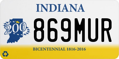 IN license plate 869MUR