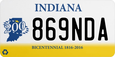 IN license plate 869NDA