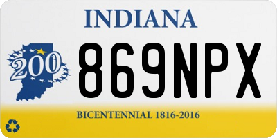 IN license plate 869NPX
