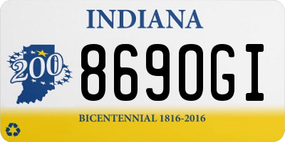 IN license plate 869OGI