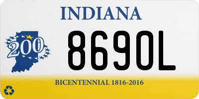 IN license plate 869OL