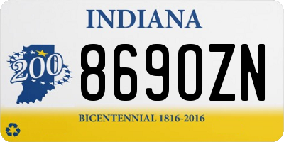 IN license plate 869OZN