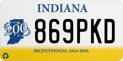 IN license plate 869PKD