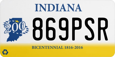 IN license plate 869PSR