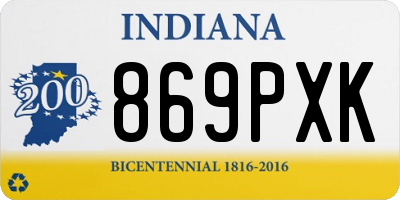 IN license plate 869PXK