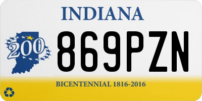 IN license plate 869PZN