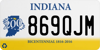 IN license plate 869QJM