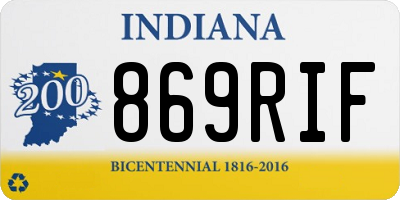 IN license plate 869RIF
