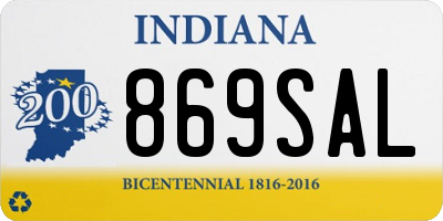IN license plate 869SAL