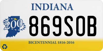 IN license plate 869SOB