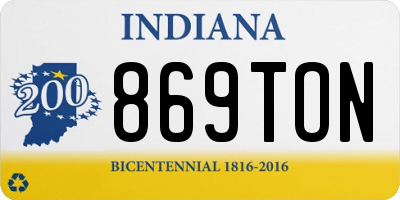 IN license plate 869TON