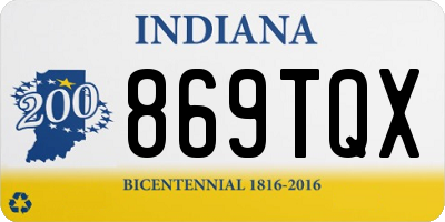 IN license plate 869TQX