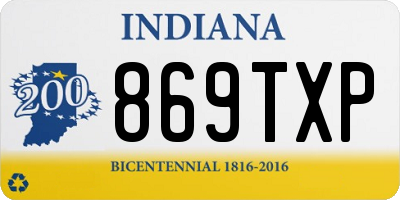 IN license plate 869TXP