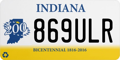 IN license plate 869ULR