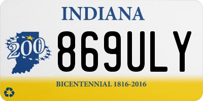 IN license plate 869ULY