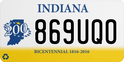 IN license plate 869UQO