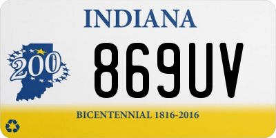 IN license plate 869UV