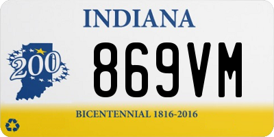IN license plate 869VM