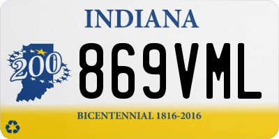 IN license plate 869VML