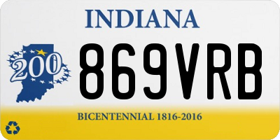 IN license plate 869VRB