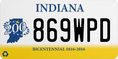 IN license plate 869WPD