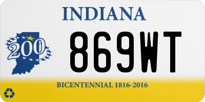 IN license plate 869WT