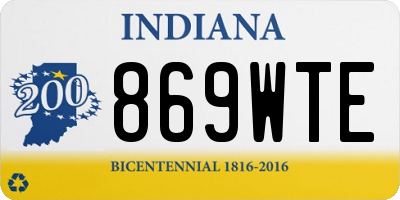 IN license plate 869WTE
