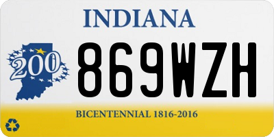 IN license plate 869WZH