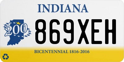 IN license plate 869XEH
