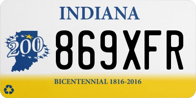 IN license plate 869XFR